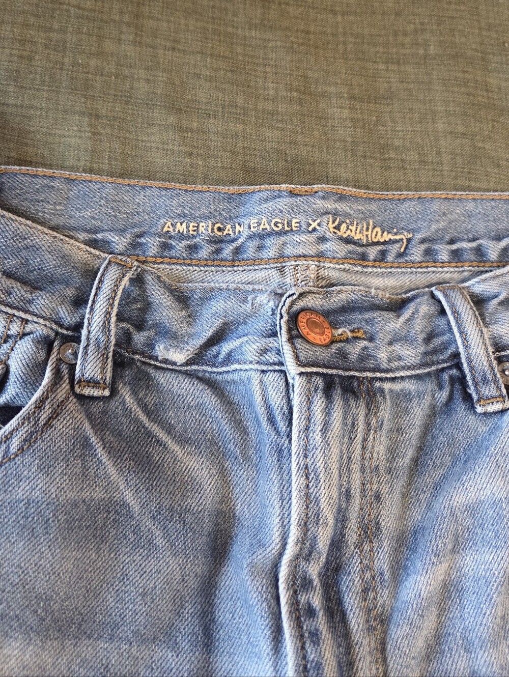 Keith Haring American Eagle Collaboration Jeans Size 16 - Picture 8 of 8